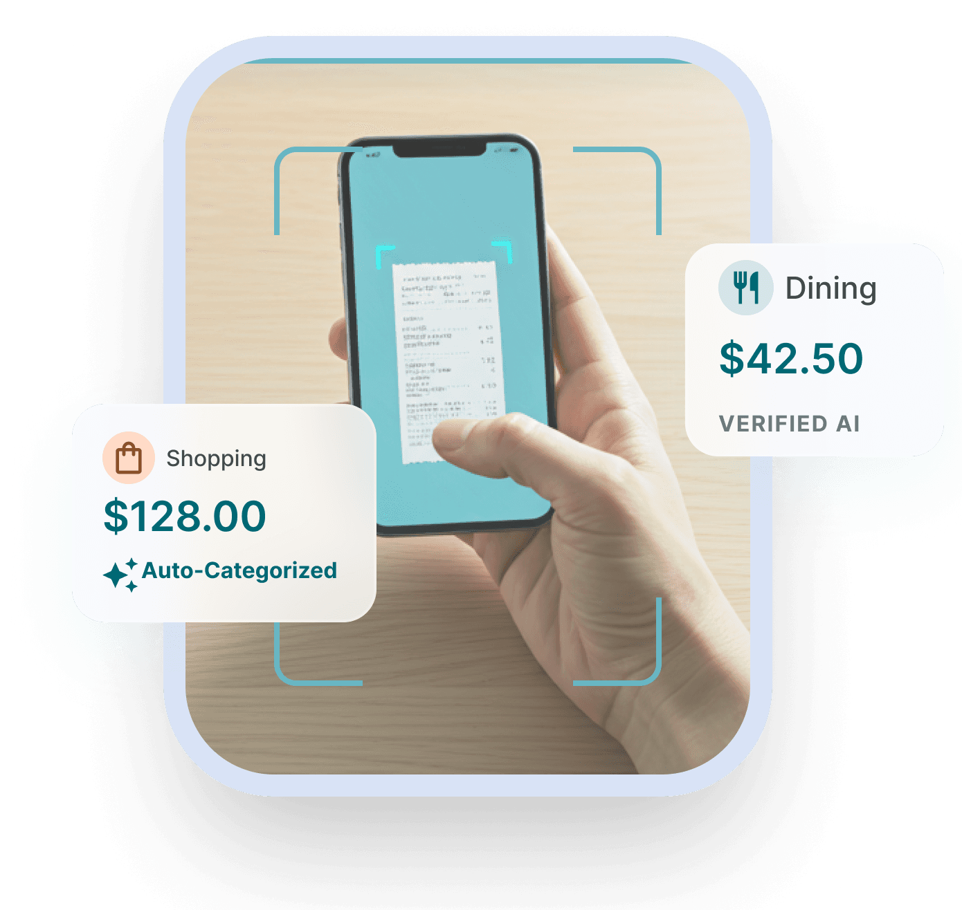 Scanning a receipt on a phone